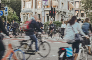 Des cyclistes aux Pays-Bas