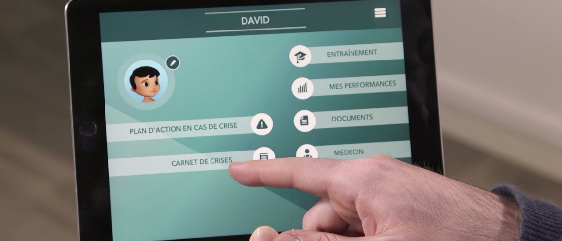 Photo de l’application Effic’asthme utilisée sur tablette 