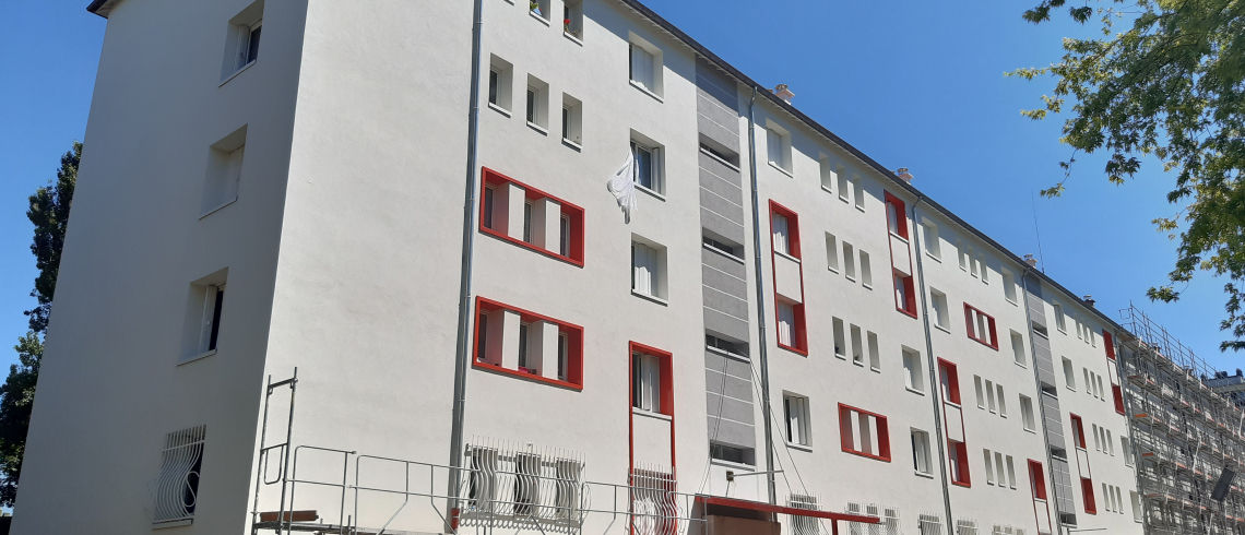 Les façades de la résidence ont été entièrement isolées avec le soutien du FEDER