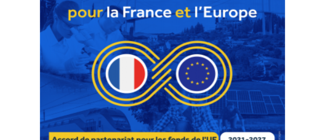Image des drapeaux de la France et de l'UE