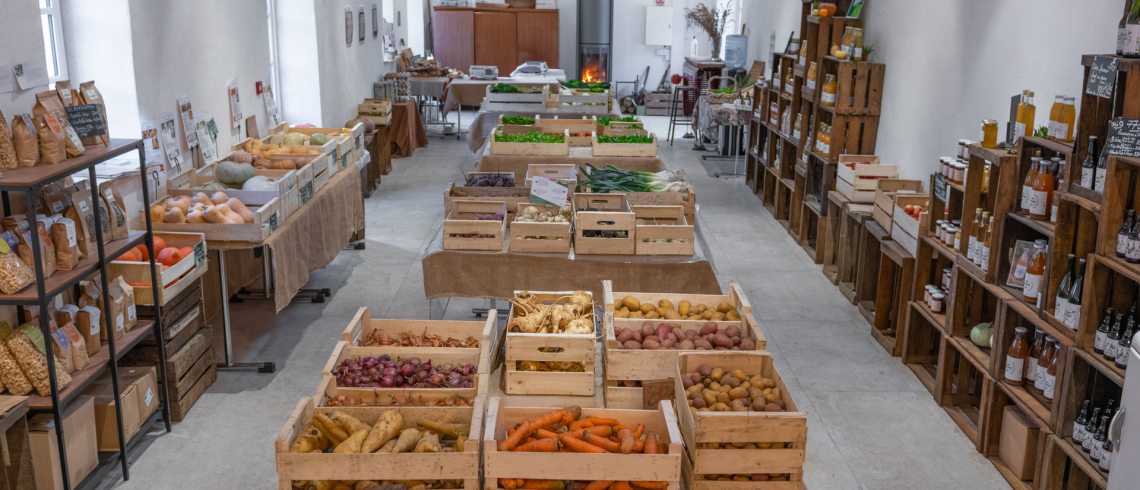 Photo de l’espace de vente du Village Potager du Pays de Nemours