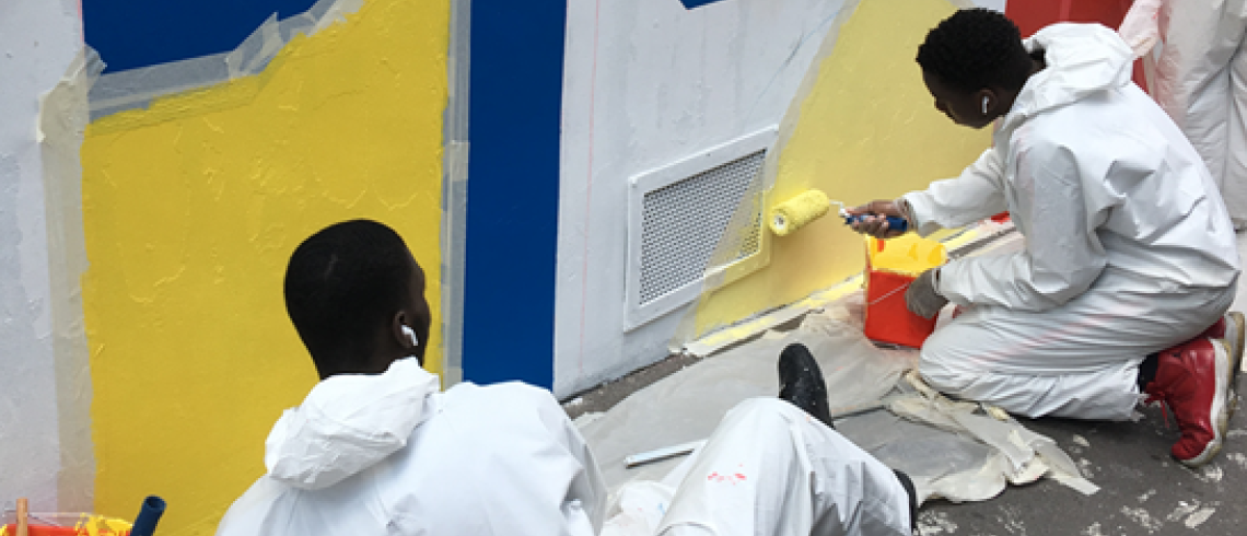 Photo d'un chantier éducatif de Paris Habitat  