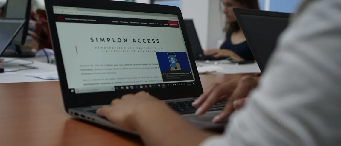 Photo du site internet Simplon Access