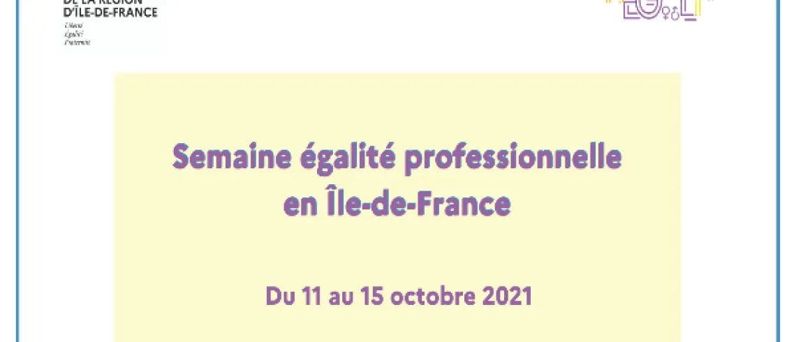 Image promouvant la semaine pour l’égalité professionnelle