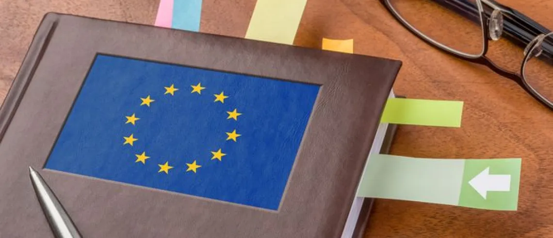 Image d'un dossier décoré du drapeau européen