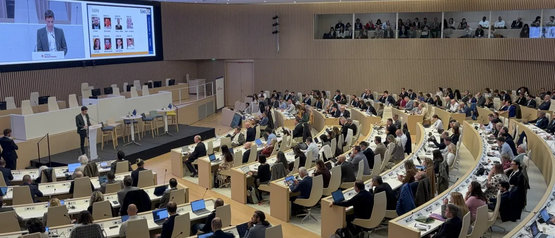 Hémicycle de la Région Île-de-France lors du SMI2G 2026