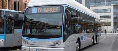Photo de bus franciliens 100% hydrogène