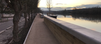 Photo du prolongement de la digue de Montesson