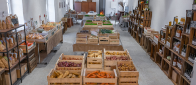 Photo de l’espace de vente du Village Potager du Pays de Nemours