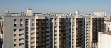 Photo aérienne de la résidence de la rue Duris avant le début des travaux