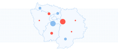 Carte des projets européens en Île-de-France