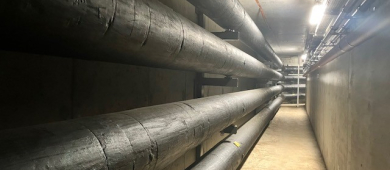 Photo de canalisations de chauffage urbain